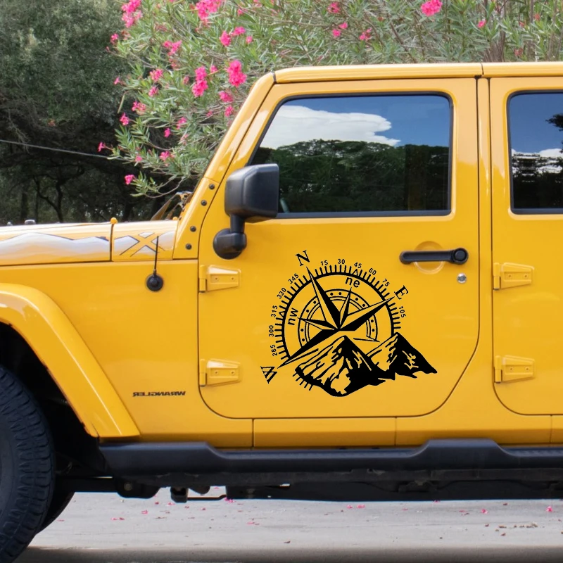 비닐 데칼 산 나침반 자동차 스티커 방수 자동차 장식 니바 SUV 4X4 오프로드 후면 창문용 - 이미지 2