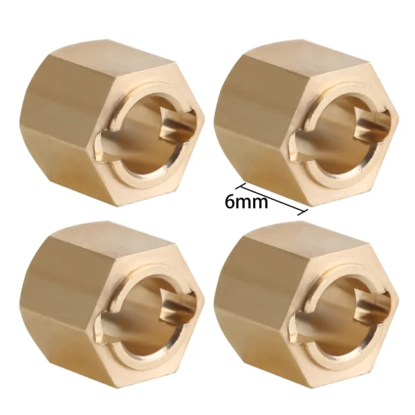 INJORA 황동 7mm 휠 육각형 두께 4/5/6mm 1/24 RC 크롤러 FMS FCX24 FCX18 업그레이드(FCX24 07)용 - 이미지 9