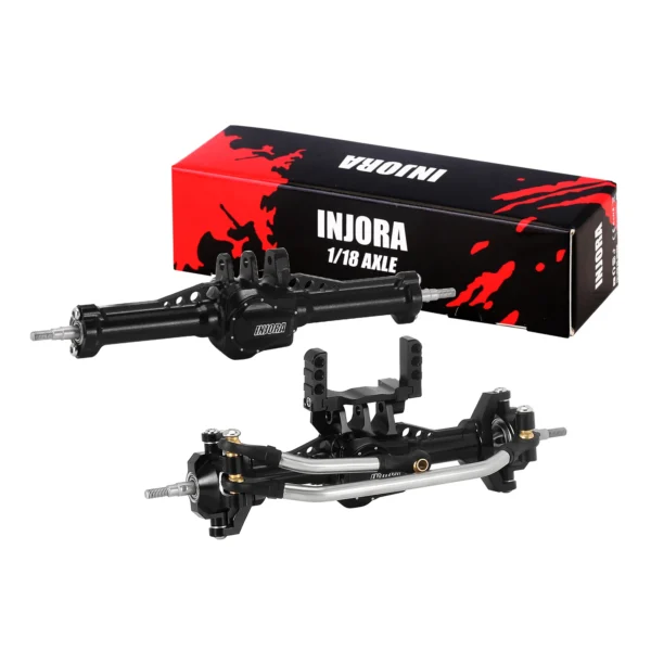 1/18 TRX4M용 레이다운 서보 마운트 및 링크가 있는 전면 및 후면 INJORA +4mm 알루미늄 액슬 - 이미지 9