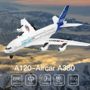 Wltoys XK A120 RC 비행기 3CH 2.4G EPP 원격 조종 기계 비행기 고정익 RTF A380 RC 항공기 모델 어린이용 야외 장난감