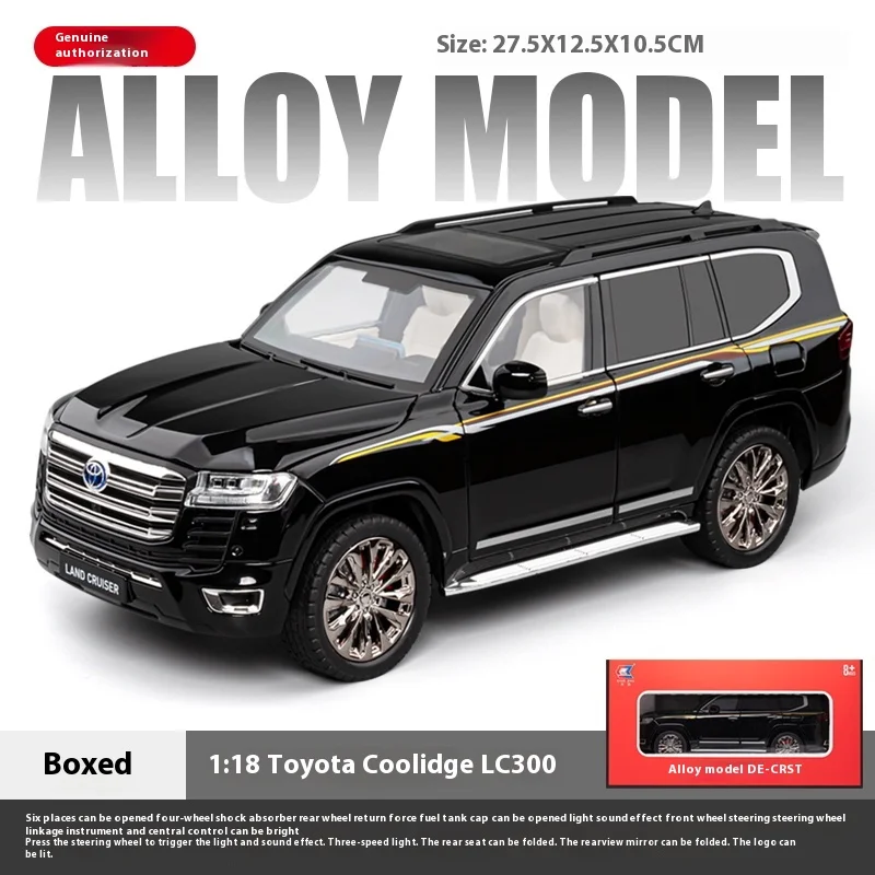 1:18 도요타 랜드 크루저 LC300 SUV 합금 자동차 다이캐스트 모델 어린이 장난감 어린이 선물 생일 선물 소년용 트렌디 디스플레이 - 이미지 10