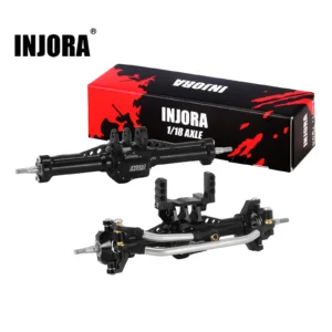 1/18 TRX4M용 레이다운 서보 마운트 및 링크가 있는 전면 및 후면 INJORA +4mm 알루미늄 액슬
