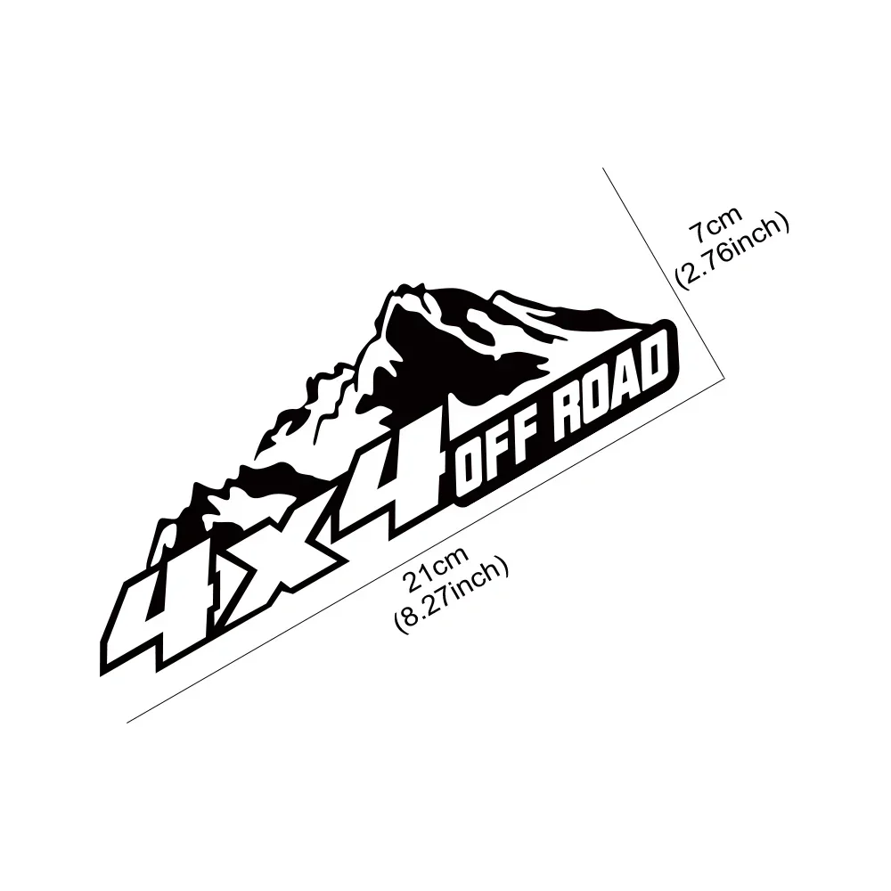 자동차 스티커 4x4 오프로드 산악 스티커 방수 비닐 필름 자동차 액세서리 PVC 자동차 외부 장식 - 이미지 6