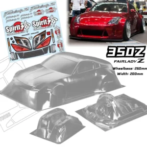 1/10 PC RC 쉘 바디 350Z 페어레이디 Z 와이드 바디 200mm 폭 램프 셰이드 튜링용 투명 쉘 바디 Dirft mst yokomo hpi hsp