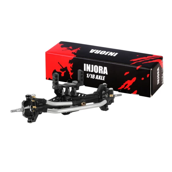 1/18 TRX4M용 레이다운 서보 마운트 및 링크가 있는 전면 및 후면 INJORA +4mm 알루미늄 액슬 - 이미지 8