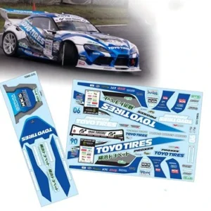 [스티커 A] 1/10 PC RC Supra Hycade 와이드 바디 쉘 200mm 너비 램프 셰이드 배기 투명 쉘 바디 Turing Dirft Mst Yokomo Hpi Hsp용