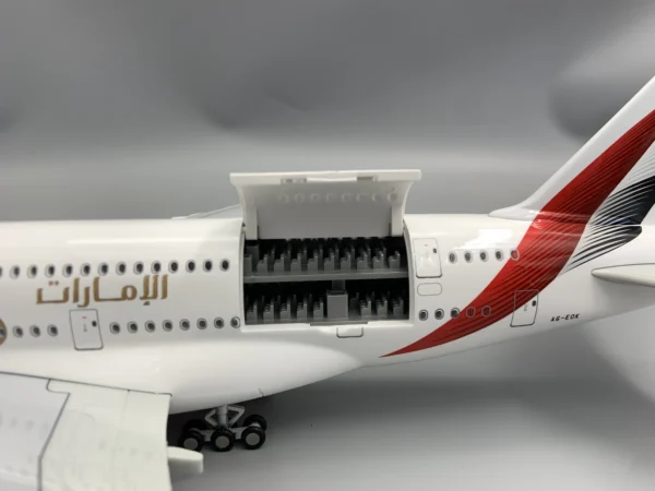 새로운 에어버스 A380 UAE/에미레이트 항공 모형 비행기 18인치 대형 모형 비행기 키트(LED 조명 포함 터치 또는 사운드 제어) - 이미지 4