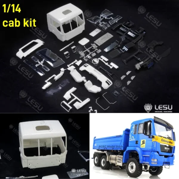 CK-TGS: LESU RC 1/14 스케일 MAN TGS 조립 캡 키트 캐빈 타미야 1/14 RC 트랙터 트럭 팁퍼 덤프 트럭 부품 액세서리 CK-TGS