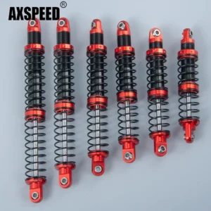 AXSPEED 4개/세트 오일 조절식 스프링 충격 흡수 장치 댐퍼 75/85/95/105/115/125mm D90 SCX10 TRX4 1/10 RC 자동차 트럭 크롤러용