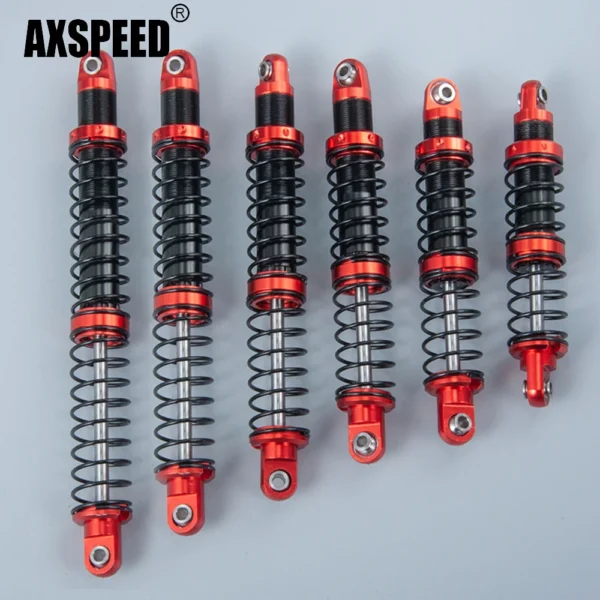 AXSPEED 4개/세트 오일 조절식 스프링 충격 흡수 장치 댐퍼 75/85/95/105/115/125mm D90 SCX10 TRX4 1/10 RC 자동차 트럭 크롤러용