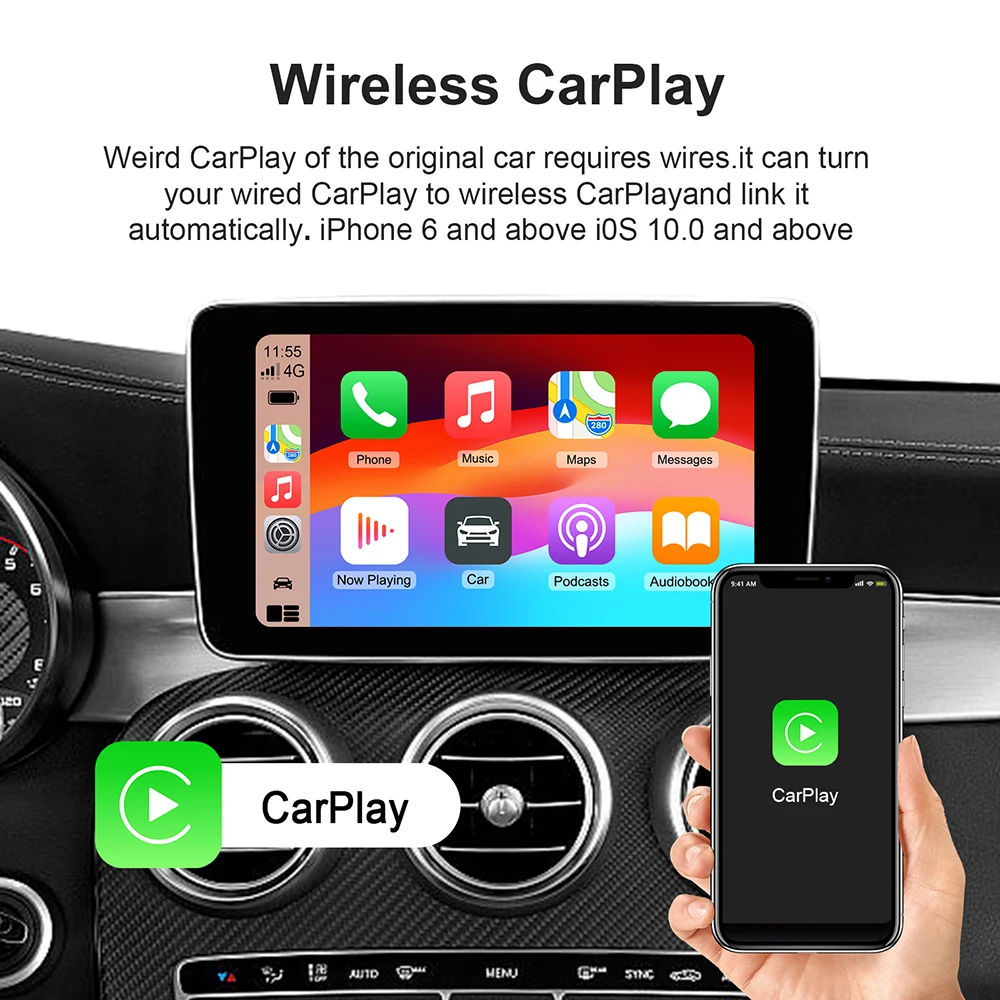 2GB-32GB: 2025 ANYFAR Android 13 3in1 CarPlay Ai Box 무선 Android Auto USB 어댑터 2G 32G Youtube Netflix 자동 연결 - 이미지 3