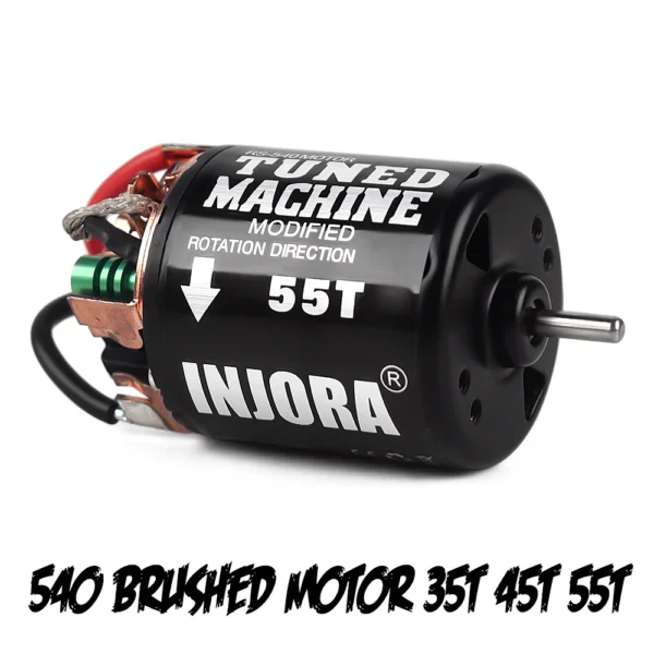 INJORA RC 자동차 35/45/55T 브러시 모터 방수 ESC 속도 컨트롤러 1:10 RC 크롤러 SCX10 AXI03007 90046 TRX4 D90용 - 이미지 3