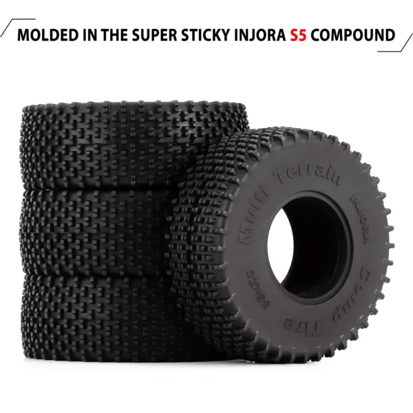 INJORA 컴프 핀 멀티 테라인 1.0 휠 타이어 55*20mm 1/18 1/24 RC카 Axial SCX24 TRX4M AX24 업그레이드용 (T1013) - 이미지 4