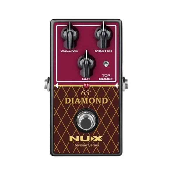NUX 63' 다이아몬드 리이슈 페달: 레트로 록앤롤 사운드를 위한 클래식 VOX AC 30 리바이벌 볼륨/마스터 노브 탑 부스트 토글 - 이미지 2