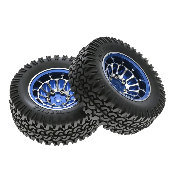 1.55인치 메탈 휠 허브+고무 타이어 (1/10 RC 록 크롤러 자동차용) Axial 90069 D90 Cc01 Tf02 LC70 MJX Rgt Rc4WD - 이미지 3