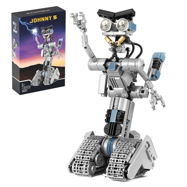 Johnny's 5 로봇 조립 블록 세트 군용 로봇 모델 액션 피규어 브릭 Johnny's 5 조립 블록 1176개-모터 포함 - 이미지 7