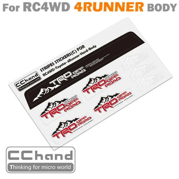 RC4WD 4RUNNER 바디 스티커 CChand 튜닝 데칼 - 이미지 3