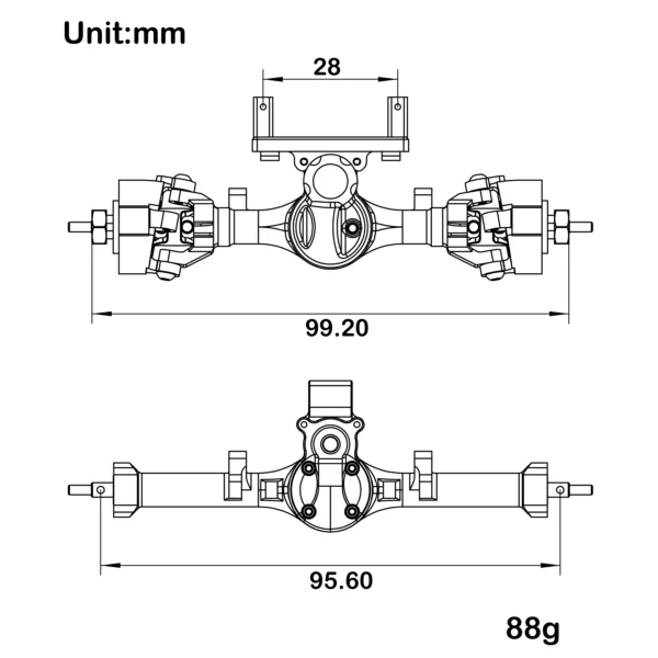 MEUS RACING 5mm 나일론 ISO V2 SCX24 액슬(3단 CVD 포함 1/24 SCX24 RC 크롤러용) - 이미지 4