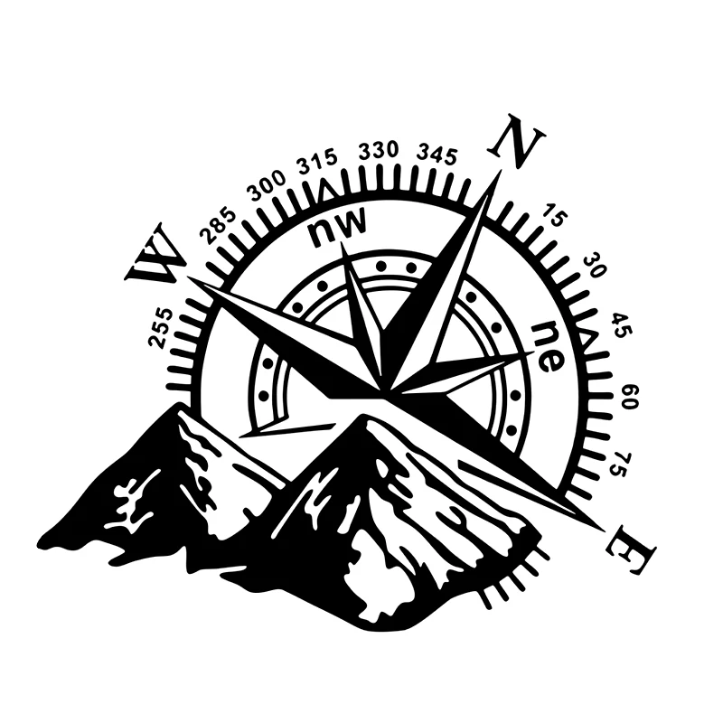 비닐 데칼 산 나침반 자동차 스티커 방수 자동차 장식 니바 SUV 4X4 오프로드 후면 창문용 - 이미지 9