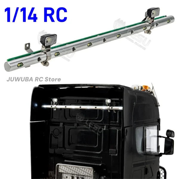 S-1321: LESU RC 트럭 1/14 스포트라이트 알루미늄 합금 LED 조명 기둥 S-1321 타미야 1/14 RC 트랙터 트럭 팁퍼 액세서리 부품용