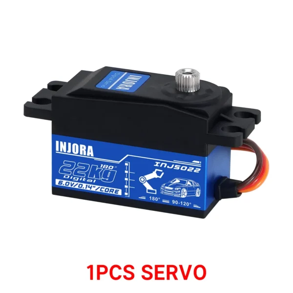 INJORA INJS022 22KG 1/10 RC 자동차 로봇 모델용 로우 프로파일 디지털 서보 - 이미지 5