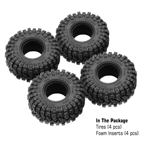 INJORA King Trekker 58*24mm 전지형 슈퍼 소프트 스티키 1.0 휠 타이어 (1/18 1/24 RC 크롤러 SCX24 AX24 TRX4M용) (T1017) - 이미지 7