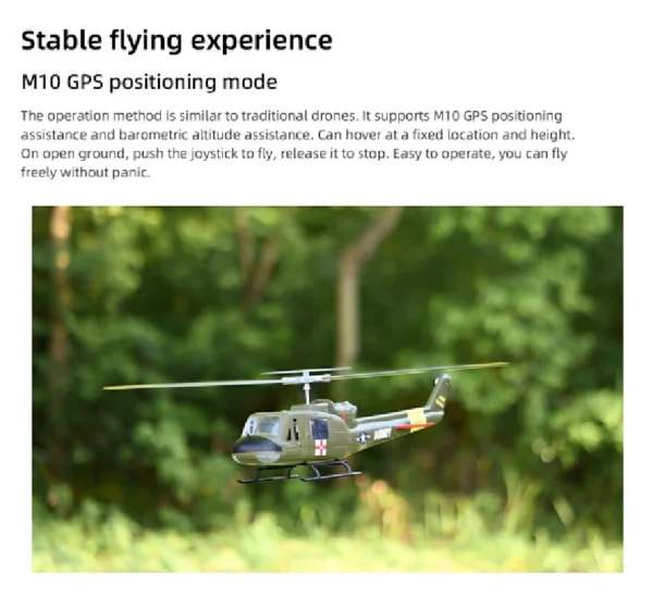 4 패들 BNF Flywing UH-1 V4 BNF RTF 6CH 6CH 레이드 Simulation 헬리콥터 모델 GPS 정위 하루카 헬리콥터 - 이미지 2