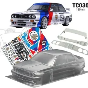 1세트 E30 M3 Sport Evolution 1/10 드리프트 RC PC 바디 셸 190 너비 투명하고 깨끗하며 페인트칠이 되어 있지 않은 드리프트 바디 RC hsp hpi trax Tamiya