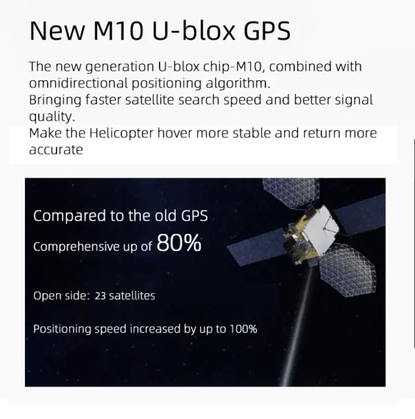 Flywing 새로운 M10 U blox 업그레이드 GPS 모듈 짧은 긴 와이어 GPS H1 헬리 자동 조종 3D 비행 제어 RC 헬리콥터 - 이미지 6