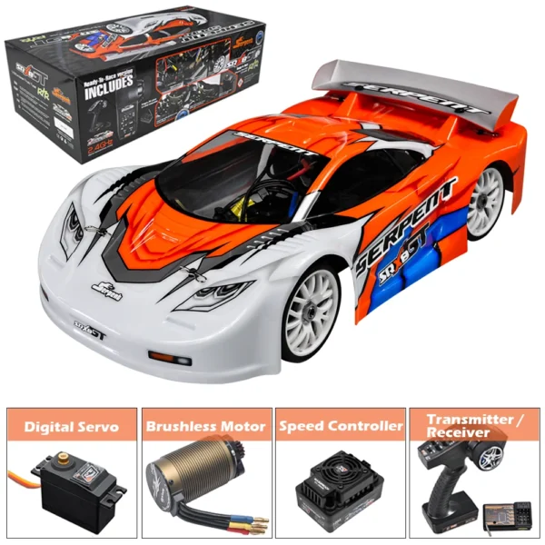 오렌지: 1:8 Serpent RC Car SRX8 GTE RTR 1/8 온로드 2.4GHz 전기 GT 자동차 4WD 브러시리스 모터 세트 원격 제어 자동차(배터리 없음) - 이미지 7
