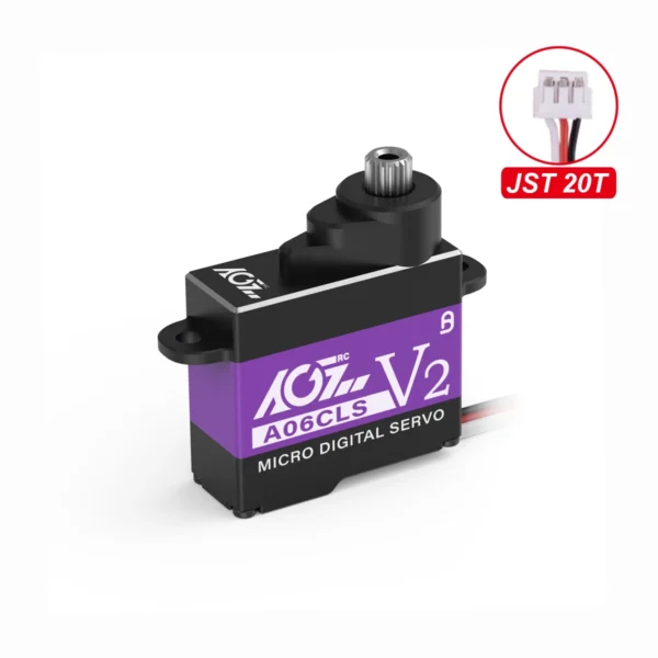 [A06CLS JST 20T] AGFRC A06CLS V2 CNC 20T HV 7g 티타늄 기어 3.0KG 0.052초 초고속 프로그래밍 가능 마이크로 서보 미니카 GLR GLA MRZ 비행기용