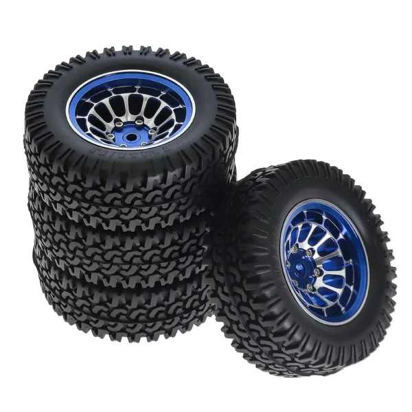1.55인치 메탈 휠 허브+고무 타이어 (1/10 RC 록 크롤러 자동차용) Axial 90069 D90 Cc01 Tf02 LC70 MJX Rgt Rc4WD - 이미지 5