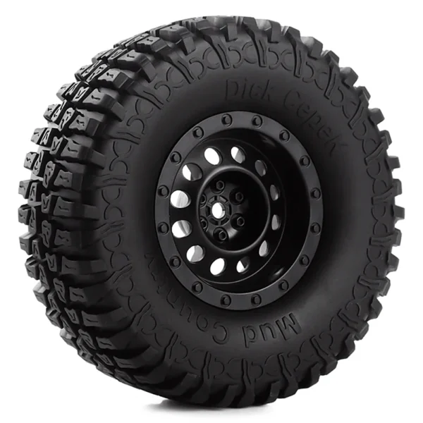 INJORA 1/10 RC 크롤러 카 Axial SCX10 90046 Tamiya CC01 D90 D110용 플라스틱 1.9인치 휠 림 타이어 4개 세트 - 이미지 2