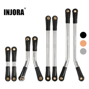 INJORA 스테인리스 스틸 고간격 4링크 세트 업그레이드 부품 (1/24 RC 크롤러용) 축 방향 SCX24 데드볼트 B17