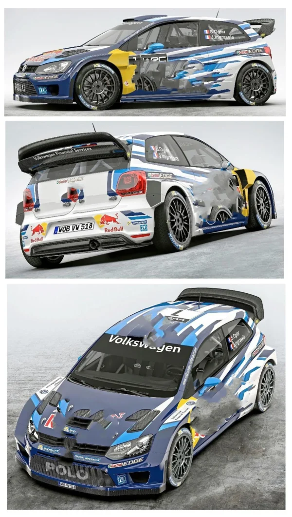 1/10 폴로 WRC 랠리 RC 쉘 바디 190mm 너비 258mm 휠베이스 RC hsp hpi trax Tamiya용 투명 무페인트 드리프트 바디 쉘 - 이미지 2