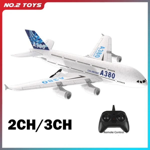 A380 비행기 에어버스 RC 비행기 폼 장난감 2.4G 글라이드 고정익 RTF 비행기 야외 장난감 드론 모델 간편 비행 어린이 선물