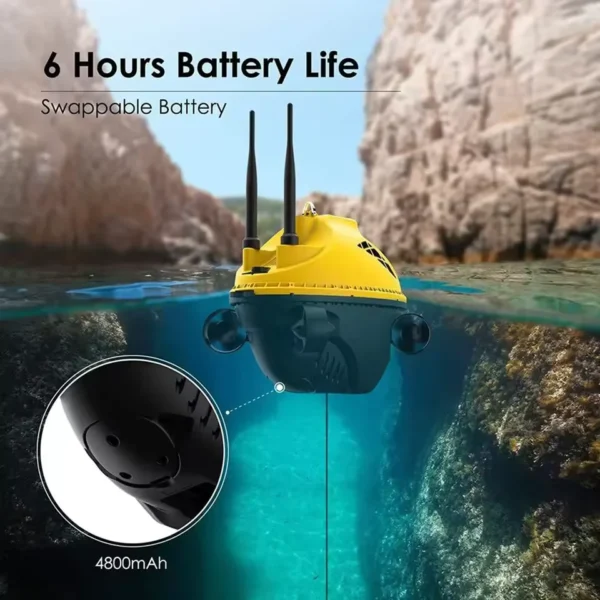 4K 카메라 256G GPS 4축 프로펠러 분리형 배터리 잠수 장비 탑재 F1 Pro 수중 ROV 드론 추적 - 이미지 10