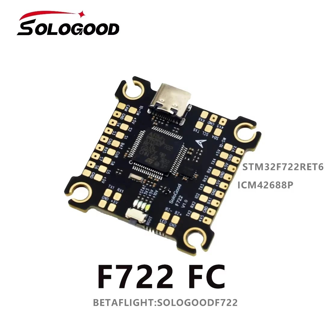 F722-60A-스택: SoloGood F722 60A 스택 ICM42688P F722 비행 컨트롤러 BLHELI_S 60A 4in1 ESC 30.5X30.5mm 2-6S FPV 프리스타일 드론 부품용 - 이미지 5