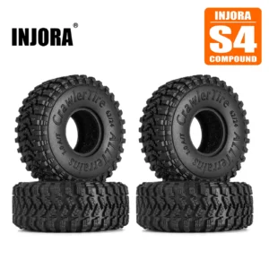 INJORA 62*24mm S4 전지형 1.0 휠 타이어 (1/18 1/24 RC 크롤러 카용) Axial SCX24 FCX24 Enduro24 AX24 (T2450)