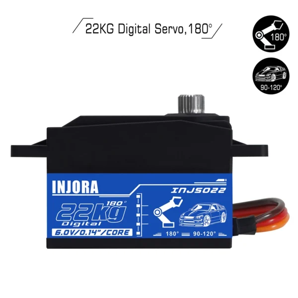 INJORA INJS022 22KG 1/10 RC 자동차 로봇 모델용 로우 프로파일 디지털 서보 - 이미지 2