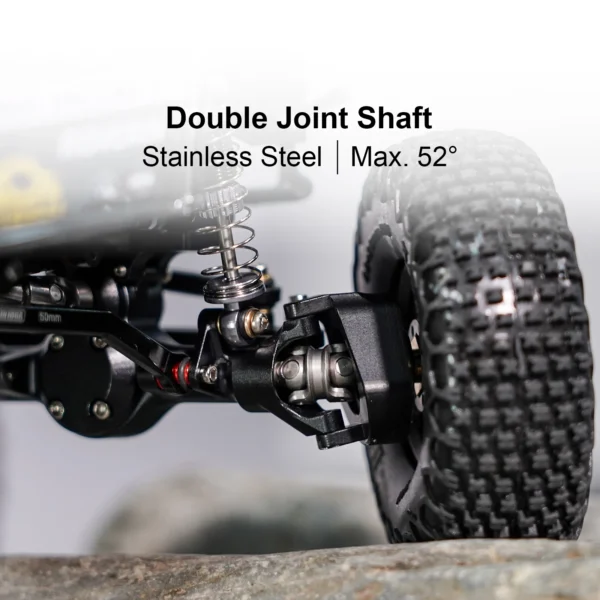 1/24 Axial SCX24용 INJORA +4mm 플래닛 액슬(더블 조인트 샤프트 및 황동 스티어링 너클 포함) - 이미지 5