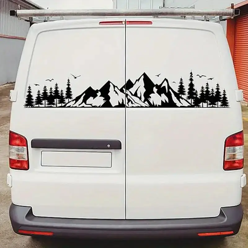 70*27 검정: 산림 그래픽 바디 사이드 스티커 비닐 레이싱 스트라이프 데칼 자동차 트럭 SUV 오토바이 장식 스티커。 - 이미지 2