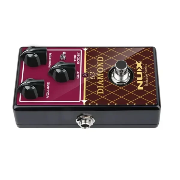 NUX 63' 다이아몬드 리이슈 페달: 레트로 록앤롤 사운드를 위한 클래식 VOX AC 30 리바이벌 볼륨/마스터 노브 탑 부스트 토글 - 이미지 4