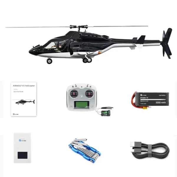플라이윙 에어울프 V3 스케일 헬기 H2 ACE 450 GPS 원터치 리턴 6CH FW450 RC 헬리콥터 - 이미지 6