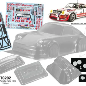 고품질 1982 911 Rally1/10 드리프트 RC PC 바디 쉘 램프 셰이드 190mm 너비 드리프트 바디 쉘 RC hsp hpi trax Tamiya