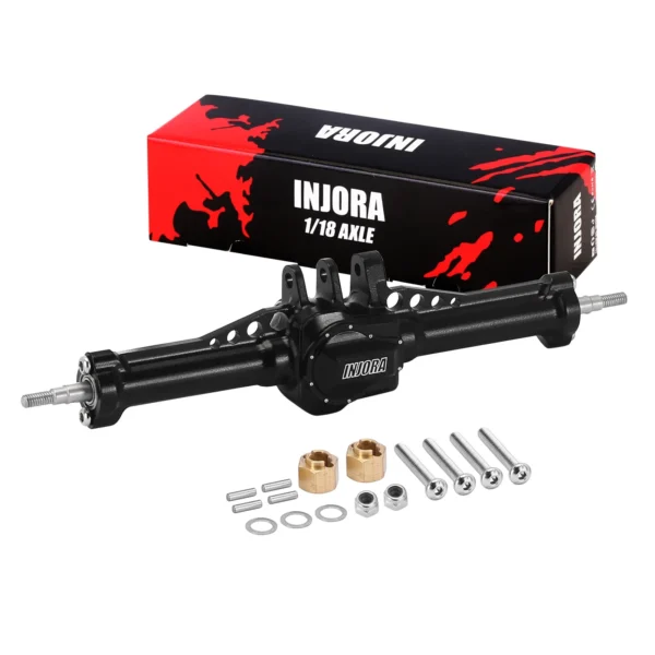 1/18 TRX4M용 레이다운 서보 마운트 및 링크가 있는 전면 및 후면 INJORA +4mm 알루미늄 액슬 - 이미지 7