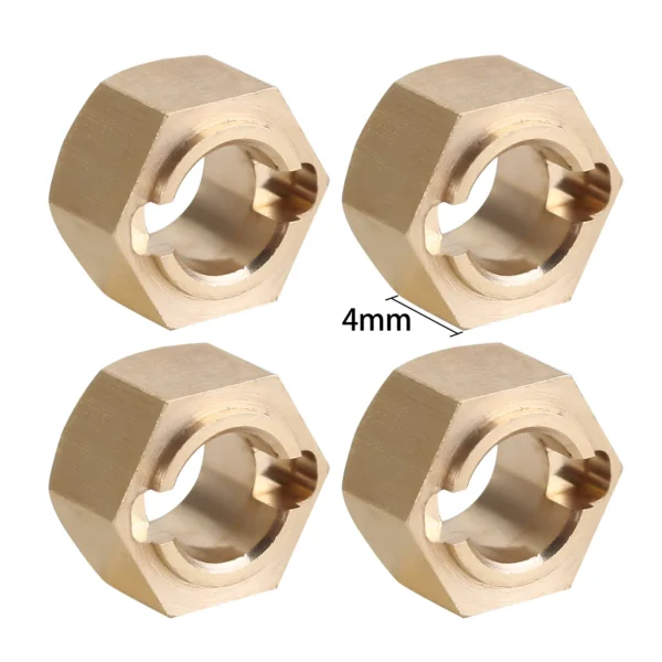INJORA 황동 7mm 휠 육각형 두께 4/5/6mm 1/24 RC 크롤러 FMS FCX24 FCX18 업그레이드(FCX24 07)용 - 이미지 7