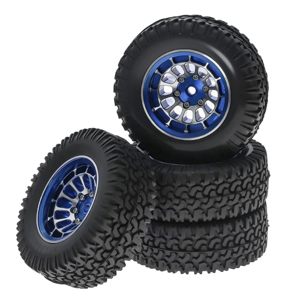 1.55인치 메탈 휠 허브+고무 타이어 (1/10 RC 록 크롤러 자동차용) Axial 90069 D90 Cc01 Tf02 LC70 MJX Rgt Rc4WD - 이미지 6