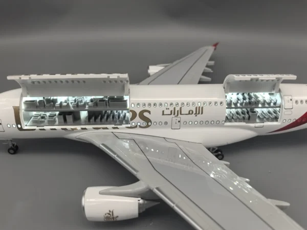 새로운 에어버스 A380 UAE/에미레이트 항공 모형 비행기 18인치 대형 모형 비행기 키트(LED 조명 포함 터치 또는 사운드 제어) - 이미지 3