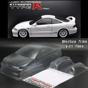 1/10 PC RC 쉘 바디 DC2 인테그라 Type-R 190mm 폭 투명 쉘 바디 드리프트 투어링 MST 요코모 HPI HSP